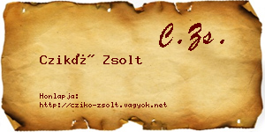 Czikó Zsolt névjegykártya