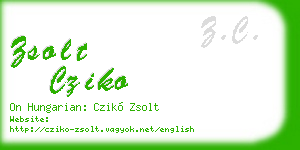 zsolt cziko business card
